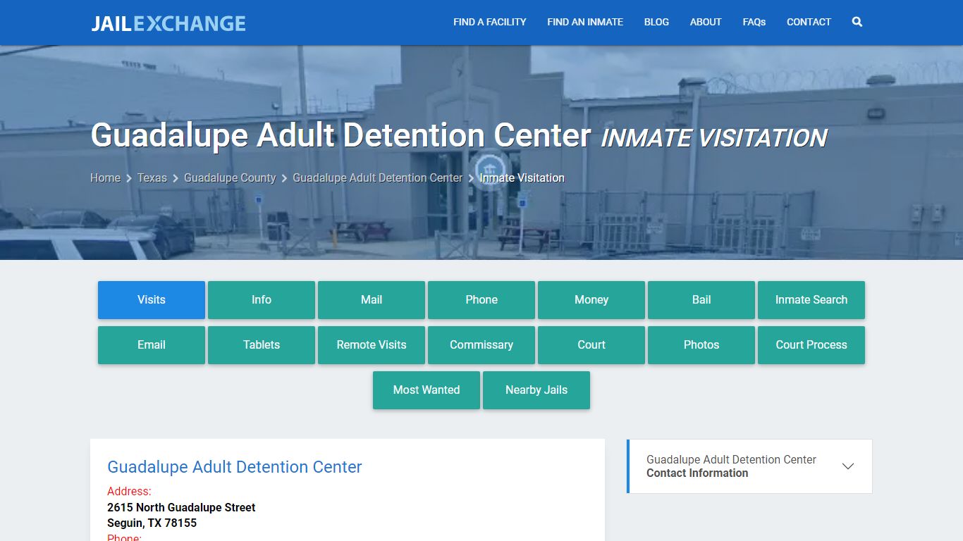 Inmate Visitation - Guadalupe Adult Detention Center, TX - Jail Exchange